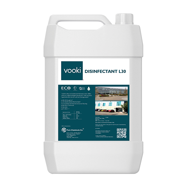 Vooki Disinfectant L30 Use at flammable hard metal objects | Kills 99.9% Germs | 05 to 200 Liters
