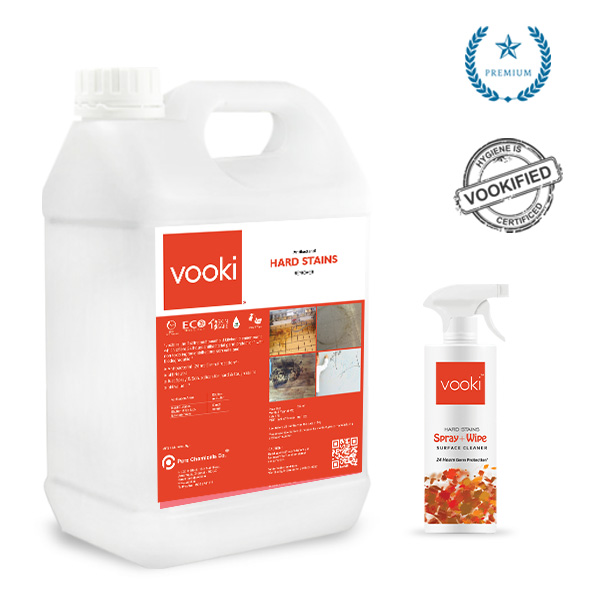 Vooki Hard Stains Spray+Wipe for Toughest Stains | 24hrs Germ Protection | Ecofriendly