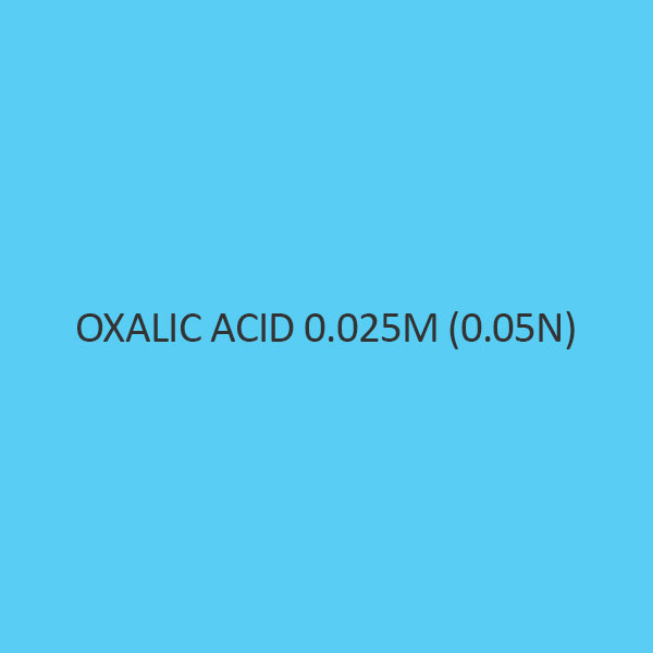 Oxalic Acid 0.025M (0.05N) Standardized Solution