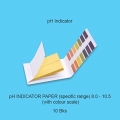 pH Indicator Paper (specific range) 8.0 to 10.5 (with colour scale)