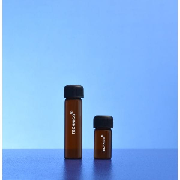 Culture Tubes Media Amber Flat Bottom With Screw Cap And Rubber Liner 10 ML