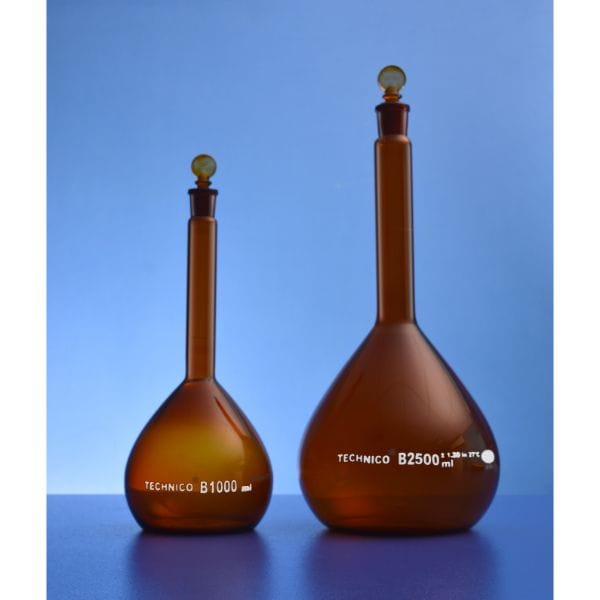 Volumetric Flask AmberWith Glass Stopper Class B 1000 ML
