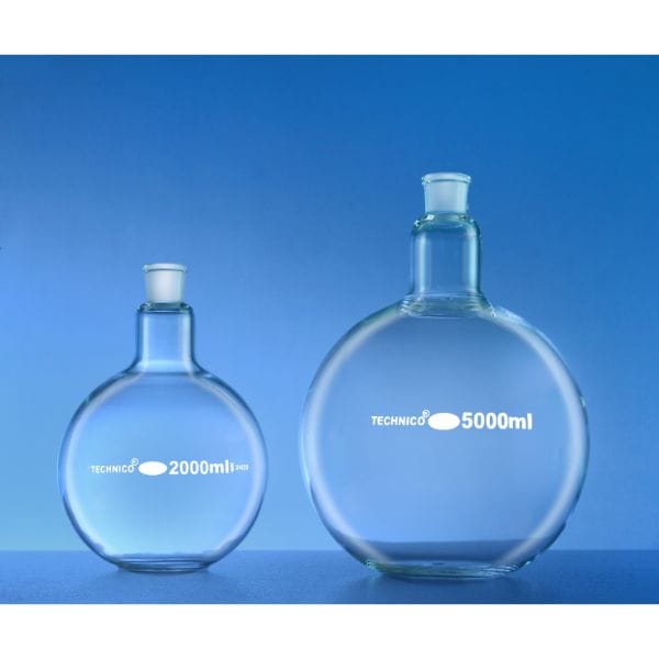 Flask Boiling Flat Bottom Short Neck Interchangeable Joint 2000 ML