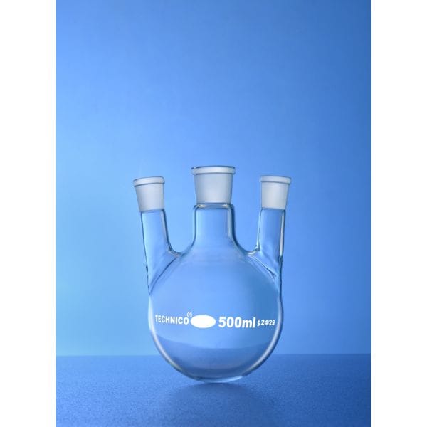 Flask Round Bottom Three Neck Centre Neck 19:26 Two Parallel Side Neck 14:23 IC Joint 250 ML