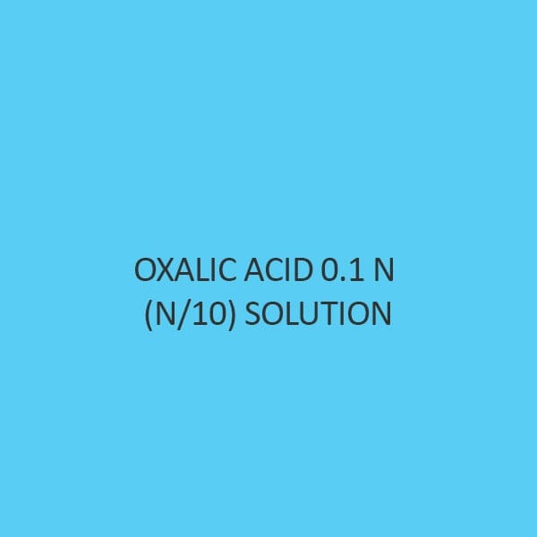 Oxalic Acid 0.1 N (N Per 10) Solution