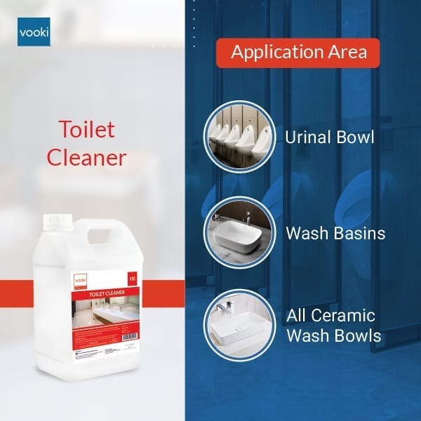 Toilet Cleaner Industrial | Skin Safe | Restrooms | Toilet Bowls|Vooki Silverlines