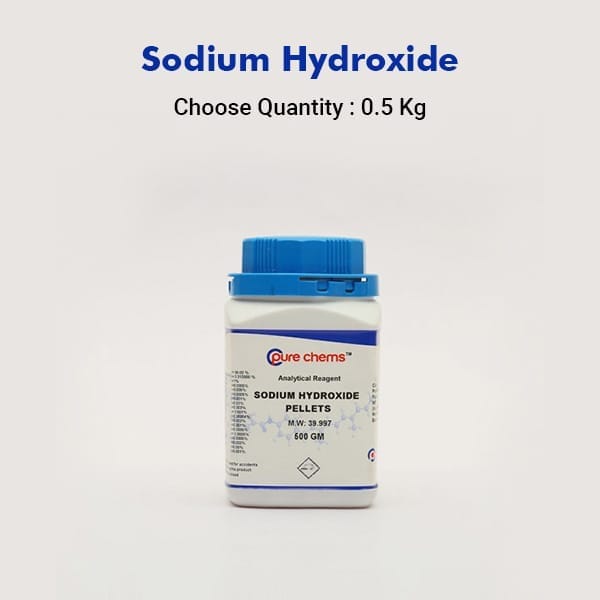 Sodium Hydroxide Pellets AR 500gm | Caustic Soda / Soda Lye | Cas No: 1310-73-2