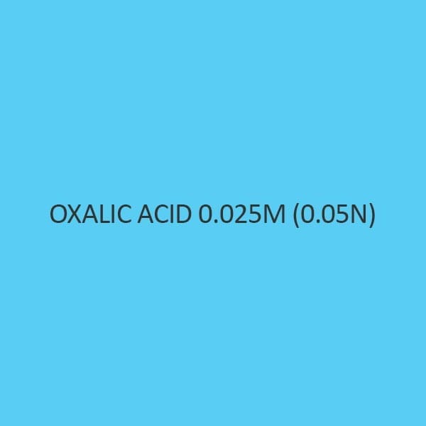 Oxalic Acid 0.025M (0.05N) Standardized Solution