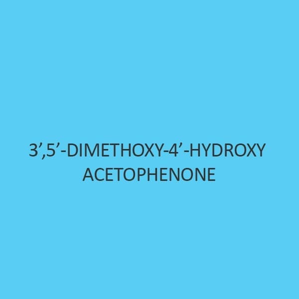 3?5?Dimethoxy -4'-Hydroxy Acetophenone (Acetosyringone) | Cas No: 2478-38-8