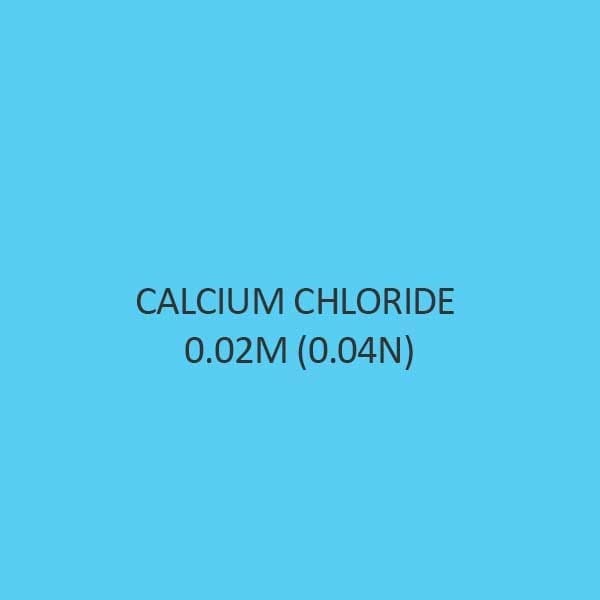 Calcium Chloride 0.02M 0.04N Standardized Solution